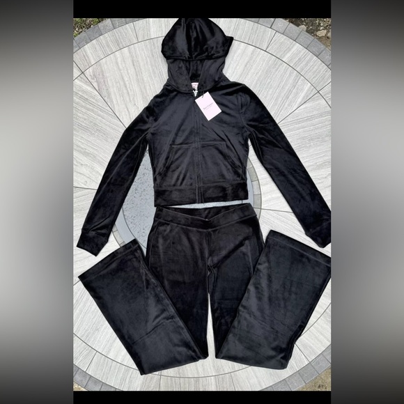 JUICY COUTURE Velour OG Bling Tracksuit Hoodie & Pant Set Size XS,S,M,L - Picture 3 of 16